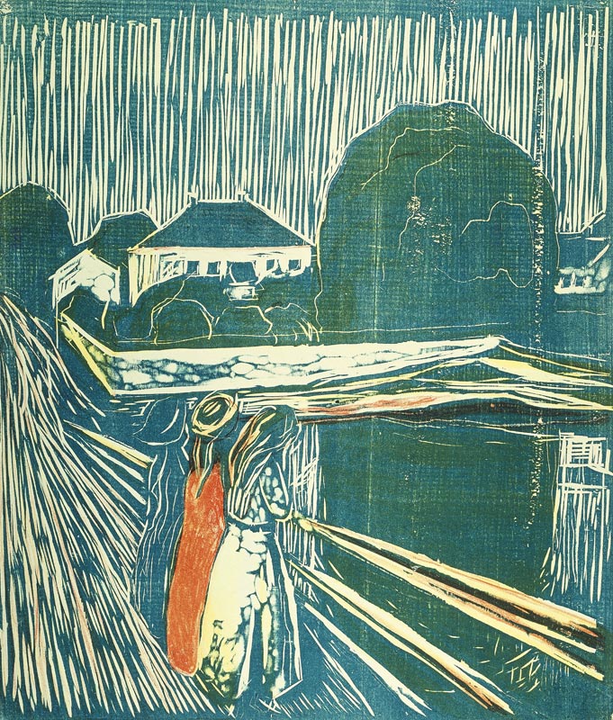 Mädchen auf der Brücke od Edvard Munch