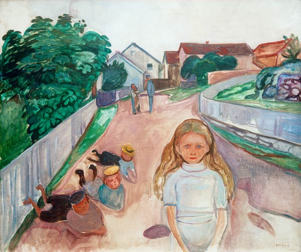Children Playing in the Street in Asgardstrand od Edvard Munch
