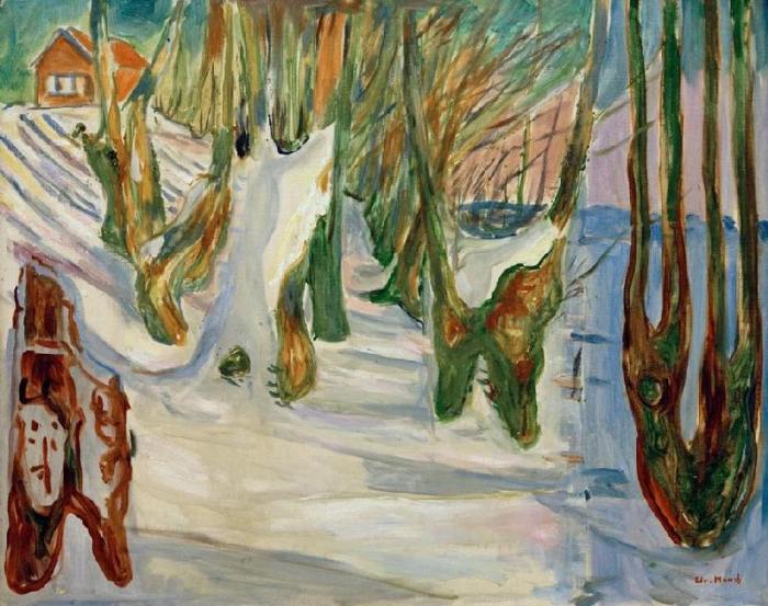 Old trees (Winter, Ekely) od Edvard Munch