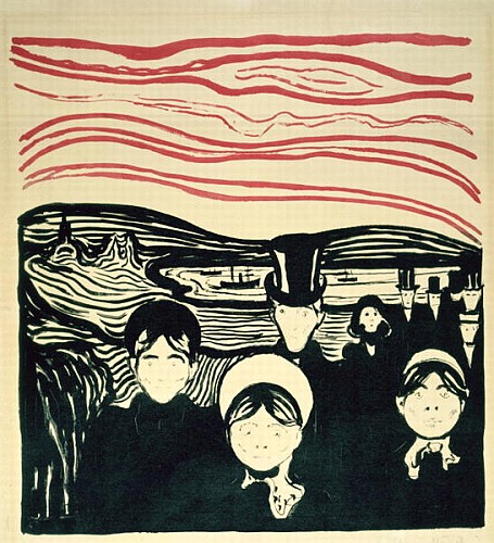 Angstgefuhl - Anxiety  od Edvard Munch