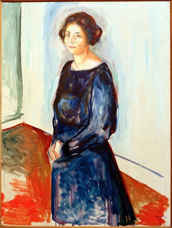 Lady in Blue od Edvard Munch