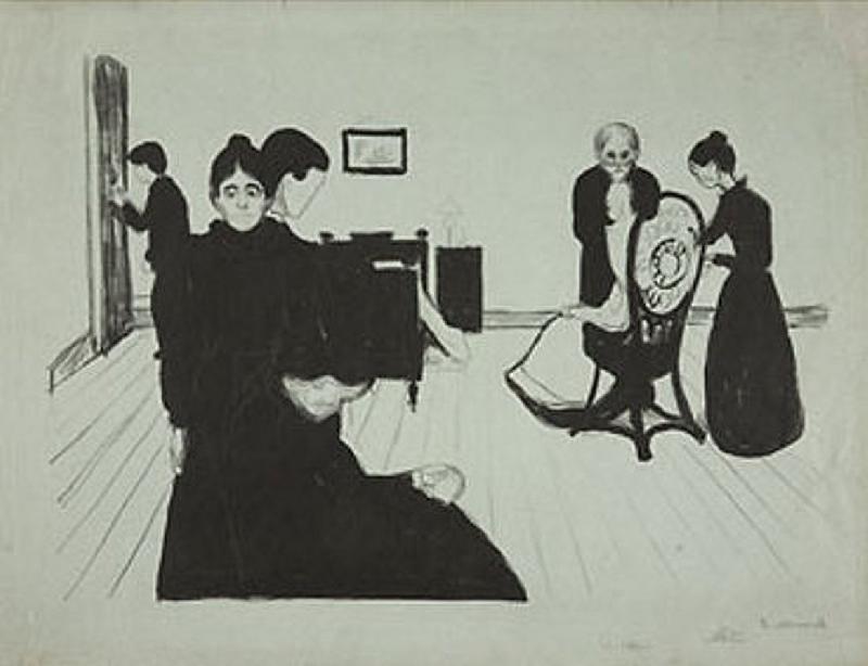 Der Tod im Krankenzimmer od Edvard Munch