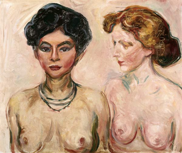 Doppelportrait (Blond und Schwarz) od Edvard Munch
