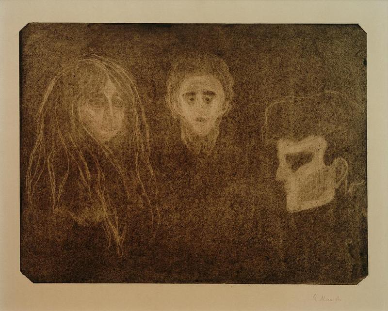 Three Faces (Tragedy) od Edvard Munch