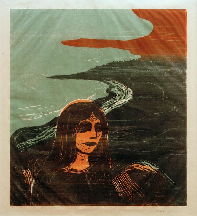 Female Head, On the Beach od Edvard Munch