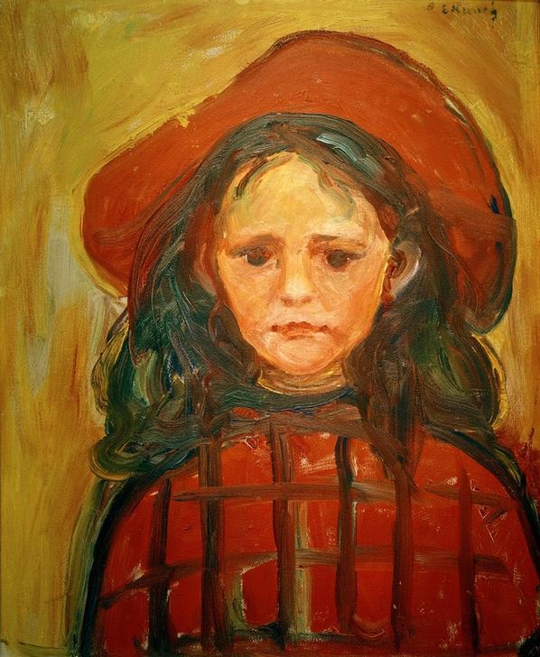 Girl with red hat od Edvard Munch