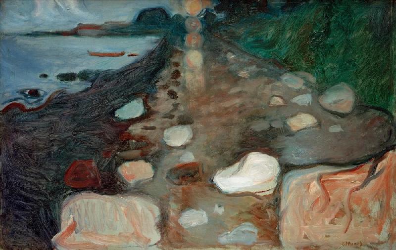 Moonlight on the beach od Edvard Munch