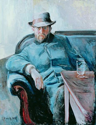 Portrait of Hans Jaeger od Edvard Munch