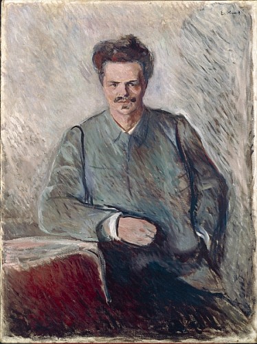 Portrait of Johan August Strindberg  od Edvard Munch