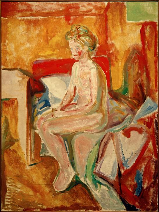 Nude Sitting on the Edge of the Bed od Edvard Munch
