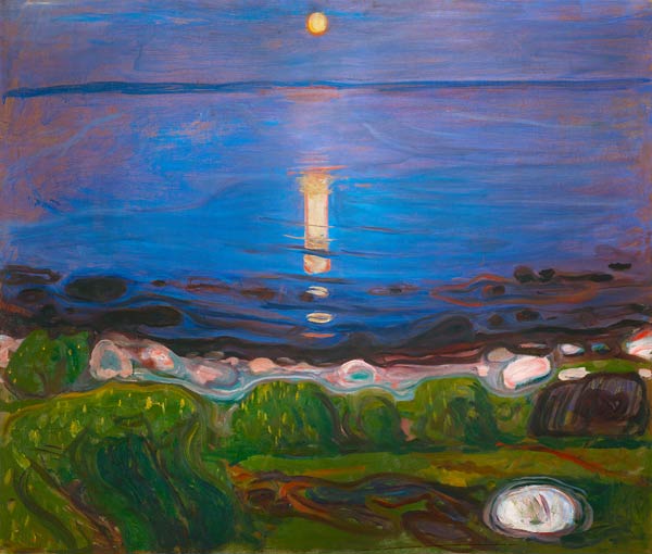 Sommernacht am Meeresstrand. od Edvard Munch