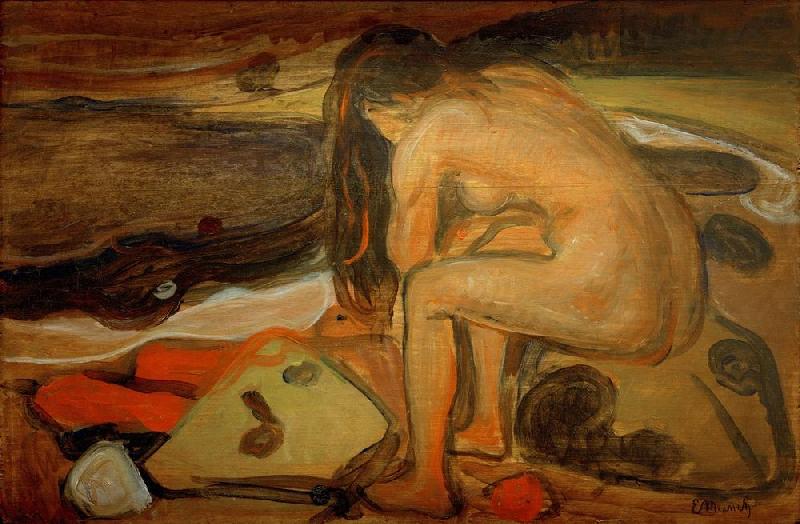 Female nude on the beach od Edvard Munch
