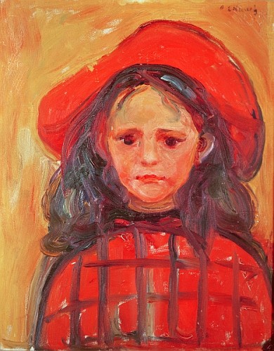Young Girl in a Red Hat  od Edvard Munch
