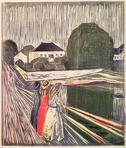 Young Girls on a Bridge od Edvard Munch
