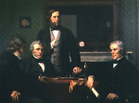 Deputation to Faraday, requesting him to accept the presidency od Edward Armitage