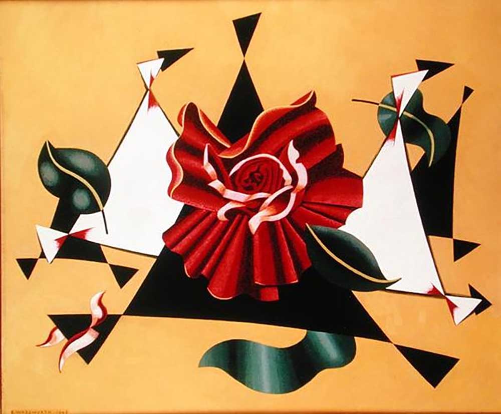 Flower Piece, Rose, 1945 od Edward Alexander Wadsworth