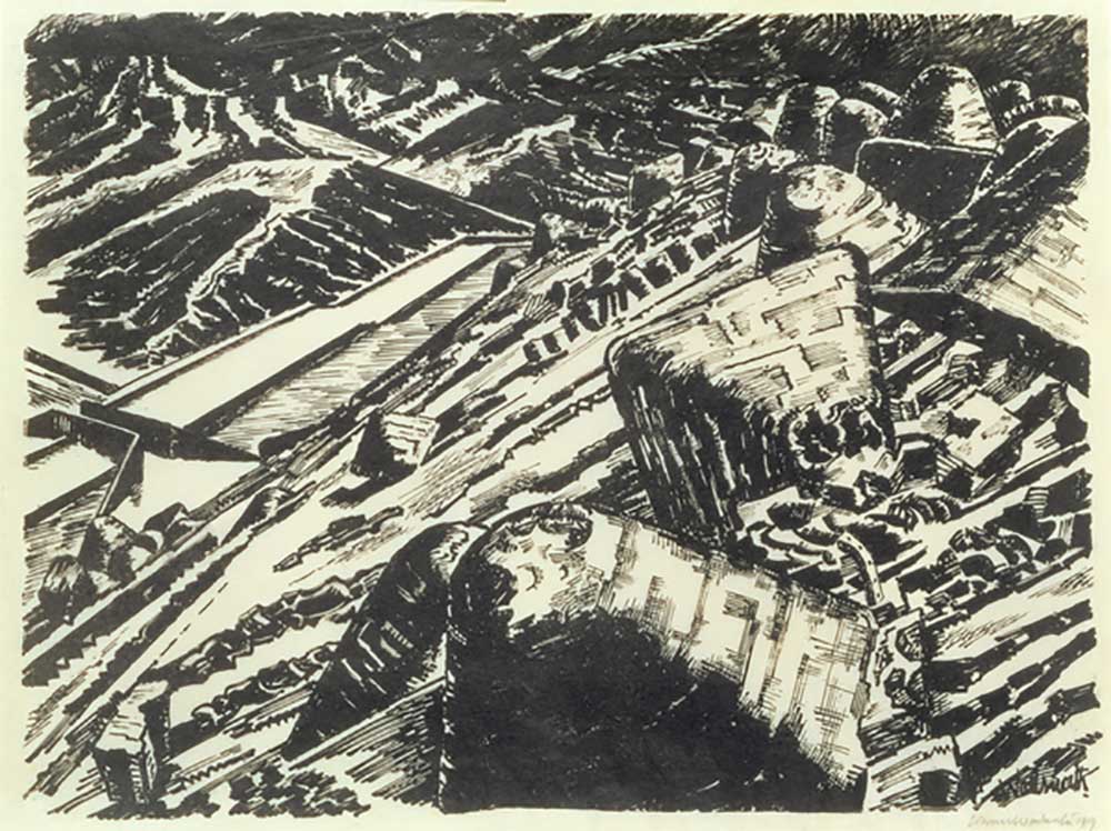 Ladle Slag, Old Hill, 1, 1919-20 od Edward Alexander Wadsworth