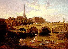 Look at Shrewsbury with the river Severn od Edward Dayes