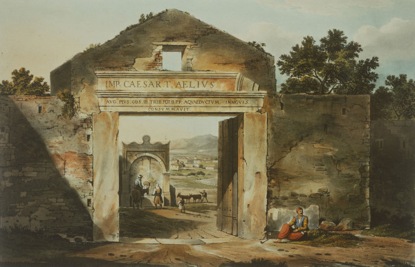 Athens , Roman city gate od Edward Dodwell