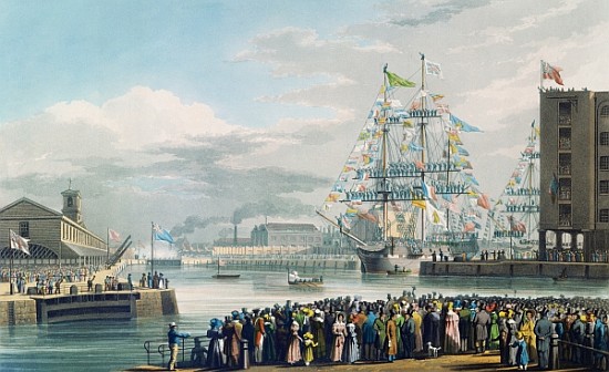 The Opening of St. Katharine Docks, Saturday the 25th October 1828 od Edward Duncan