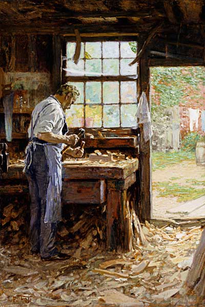 Village Carpenter od Edward Henry Potthast