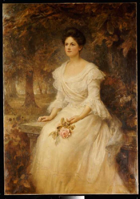 Portrait einer Dame od Edward Hughes