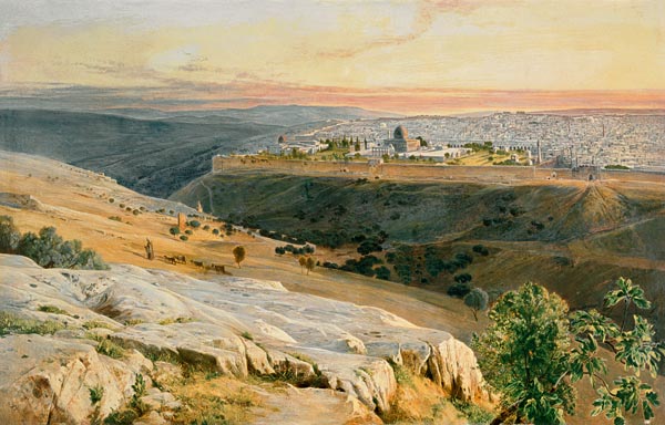 Jerusalem from the Mount of Olives od Edward Lear