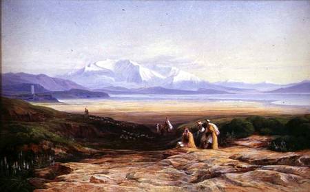 Mount Parnassus, Lake Cephissus and the Plains of Boetia, Greece od Edward Lear