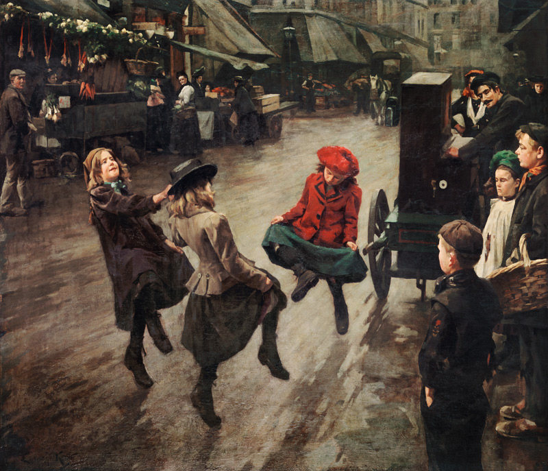 London Street Children, 1904 (oil on canvas) od Edward R. King