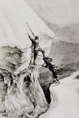 Is it Possible?, from 'Scrambles Amongst the Alps', by Edward Whymper, published 1871 (litho) od Edward Whymper