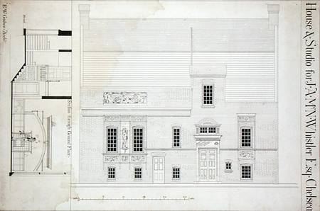 Design for House & Studio for J.A.M. Whistler Esq, Chelsea od Edward William Godwin