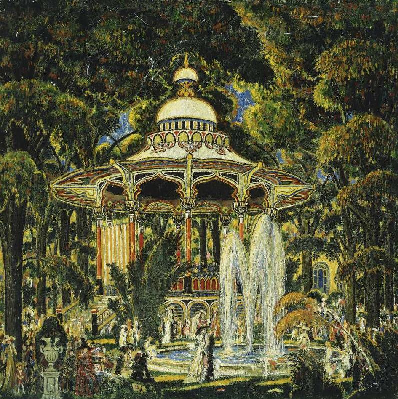 Pavillon im Central Park. od Edward Middleton Manigault