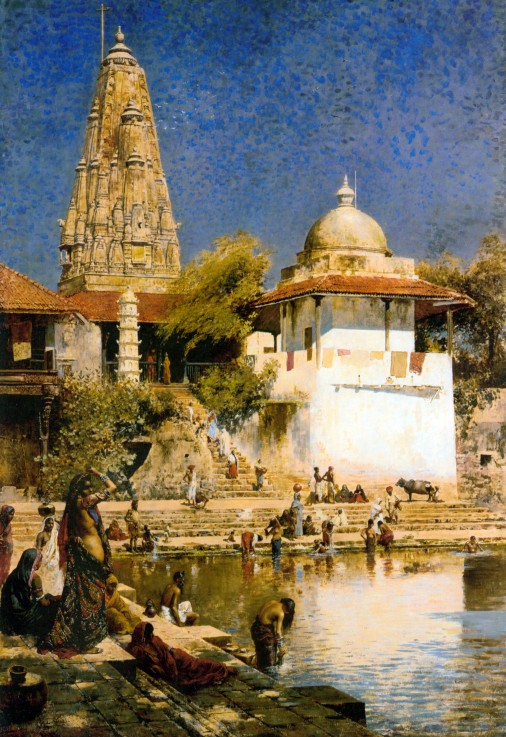 Banganga Tank and Walkeshwar Temple at Bombay od Edwin Lord Weeks