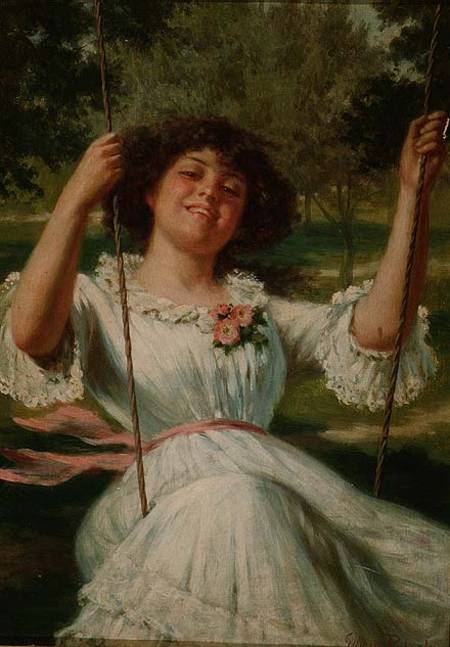 Girl on a Swing od Edwin Thomas Roberts