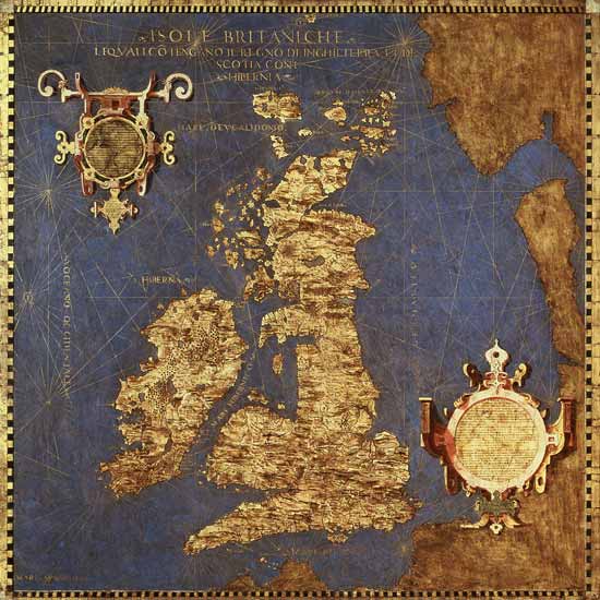Map of the Sixteenth Century British Isles od Egnazio Bonsignori