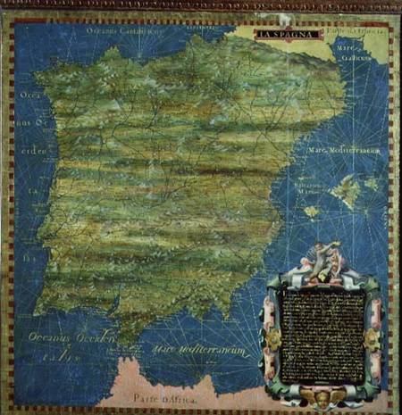 Map of Sixteenth Century Spain od Egnazio Bonsignori