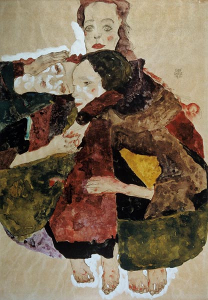 Group of three girls od Egon Schiele