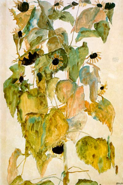 Sunflowers of ll od Egon Schiele