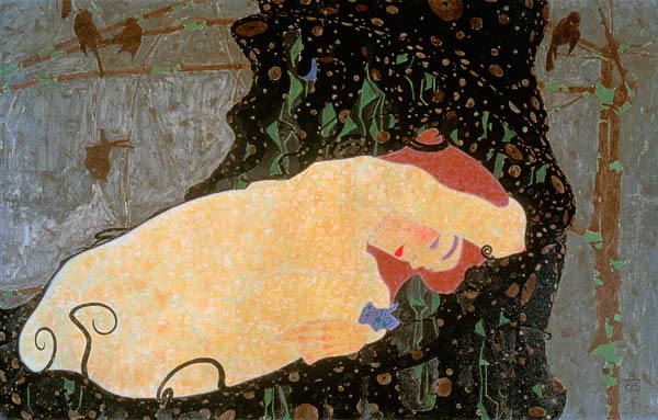 Danae od Egon Schiele