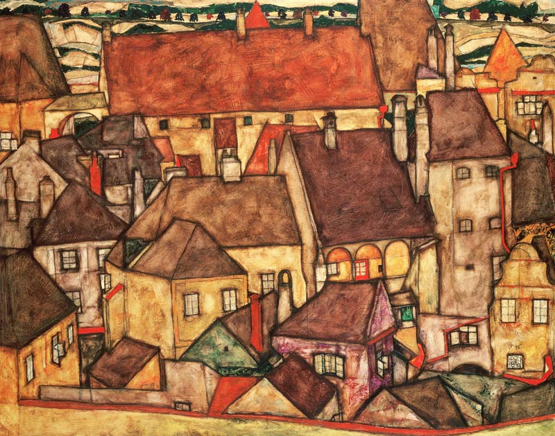 Yellow town od Egon Schiele
