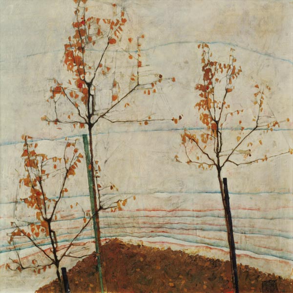 Autumn trees od Egon Schiele