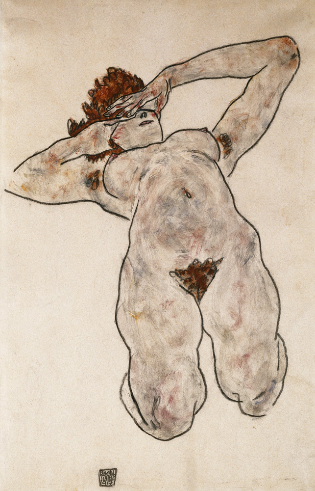 Liegende Nackte od Egon Schiele