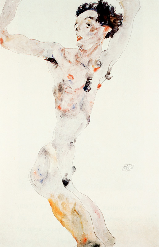 Male Nude (Self-portrait) od Egon Schiele