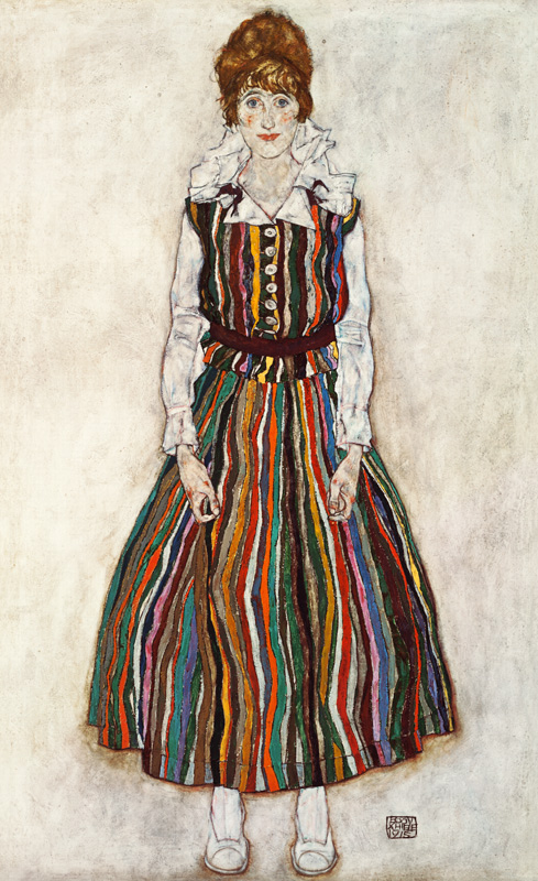Portrait of Edith Schiele, the artist's wife od Egon Schiele