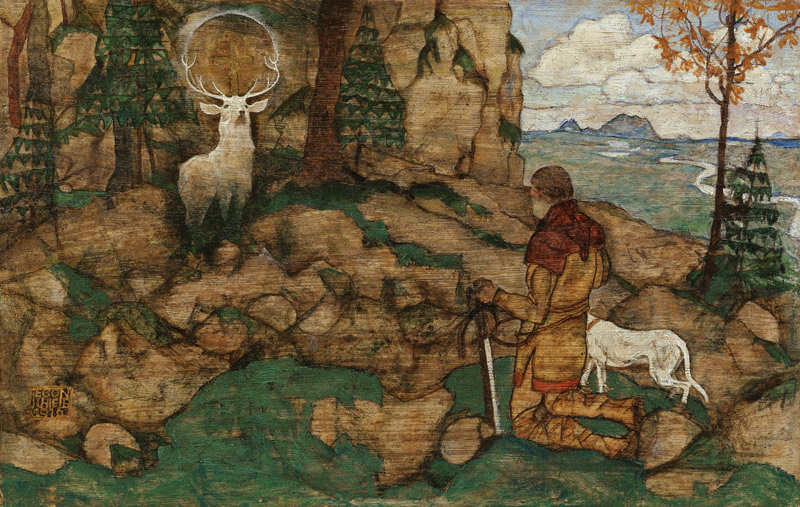 The vision of Saint Hubert od Egon Schiele