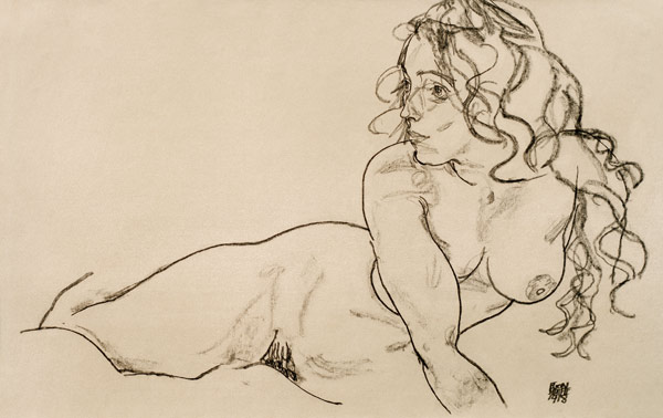 Nude Propping hs.up od Egon Schiele