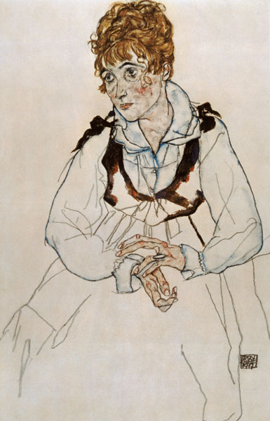 The wife of the artist, sedentary. od Egon Schiele