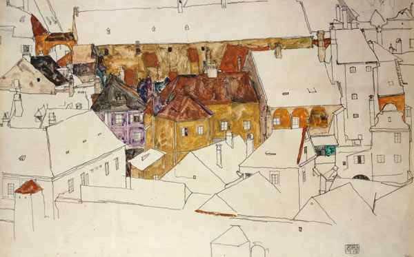 The yellow town od Egon Schiele
