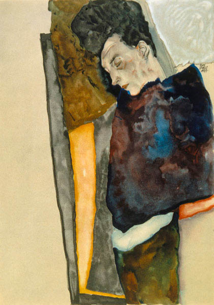 The mother of the artist, sleeping. od Egon Schiele