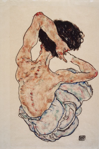 Žena se sepjatýma rukama od Egon Schiele
